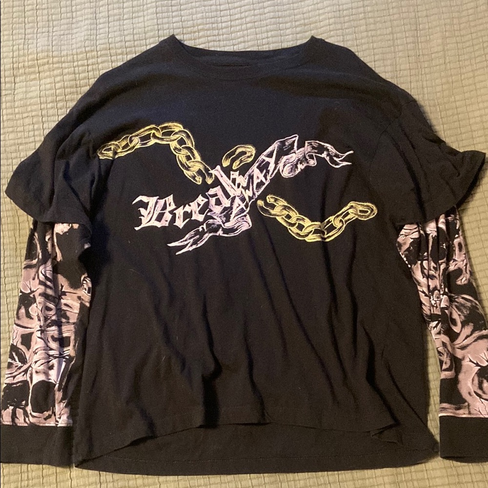 Breakaway Skater Grunge Long Sleeve Layered Shirt